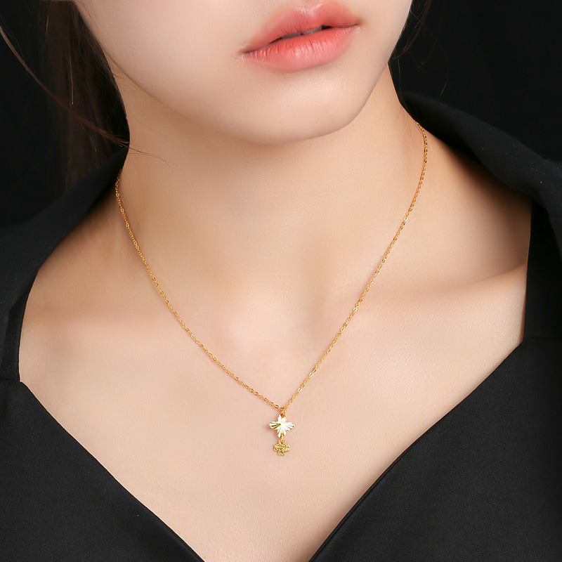 순금 골든 리프 목걸이 3.75g
